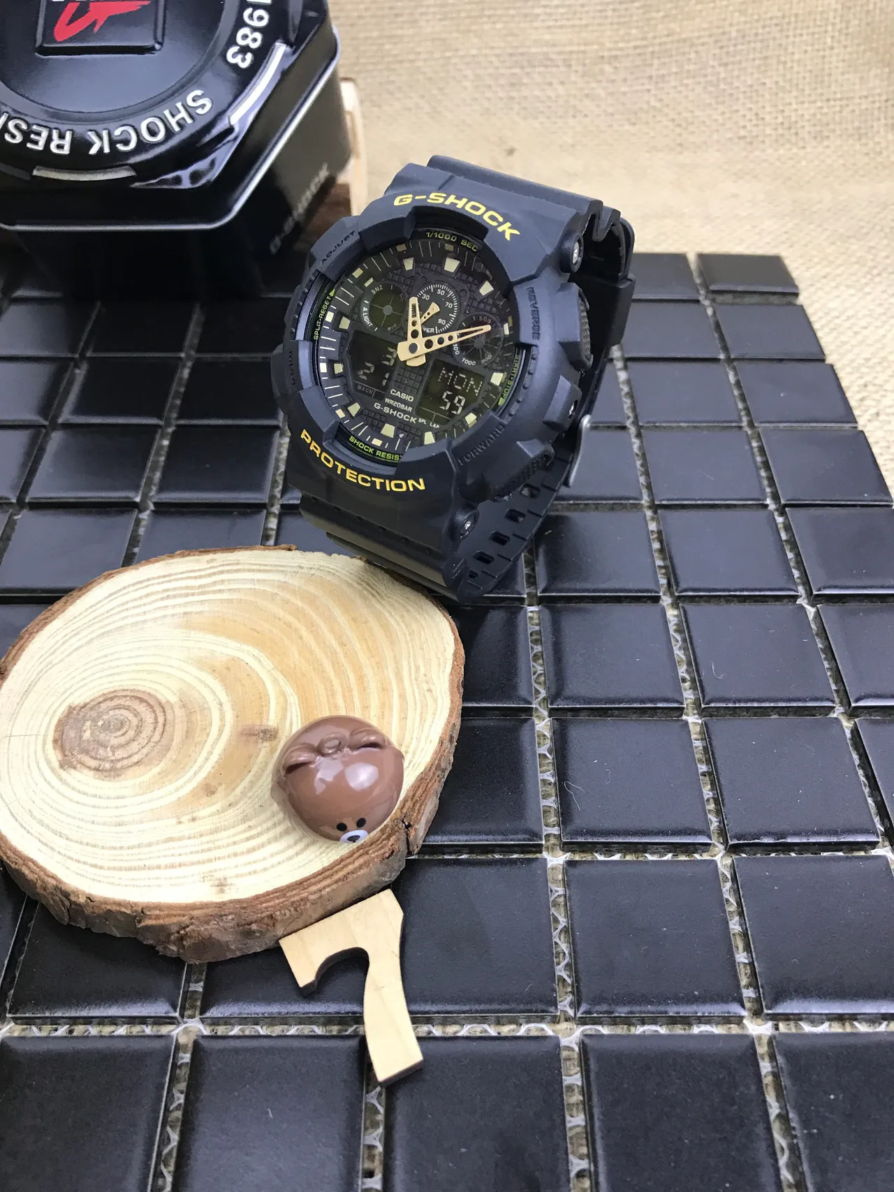 Casio G-Shock GA-100 أسود وأصفر ساعة رياضية تناظرية-رقمية 8