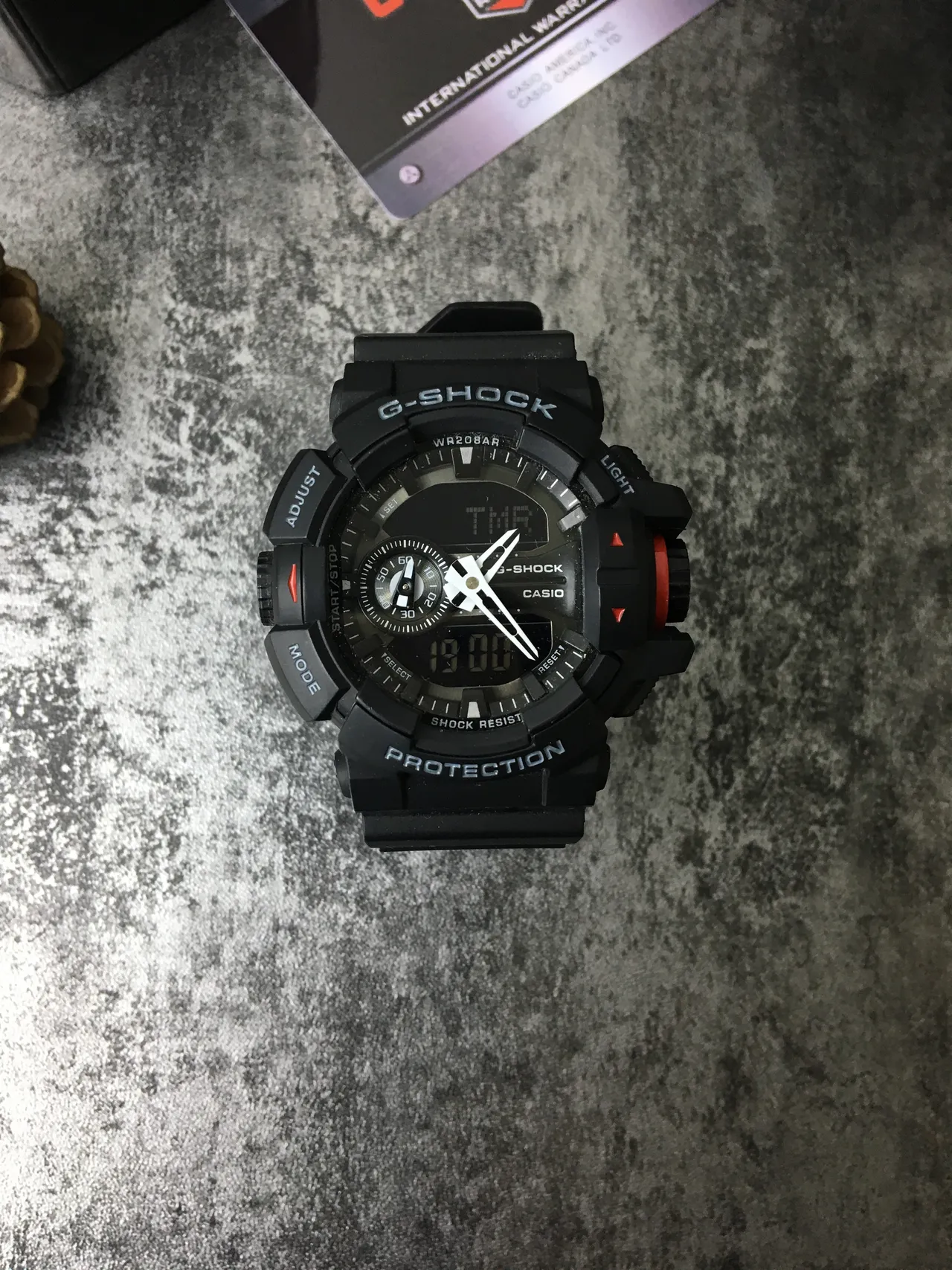 Casio G-Shock GA-100 Black Red Rugged Analog-Digital Resin Strap Watch 2
