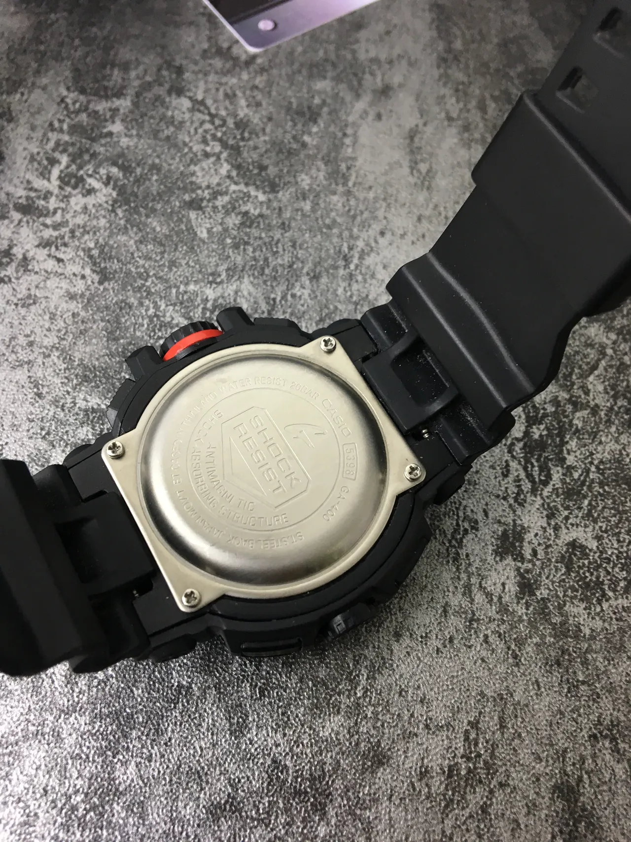 Casio G-Shock GA-100 Black Red Rugged Analog-Digital Resin Strap Watch 4