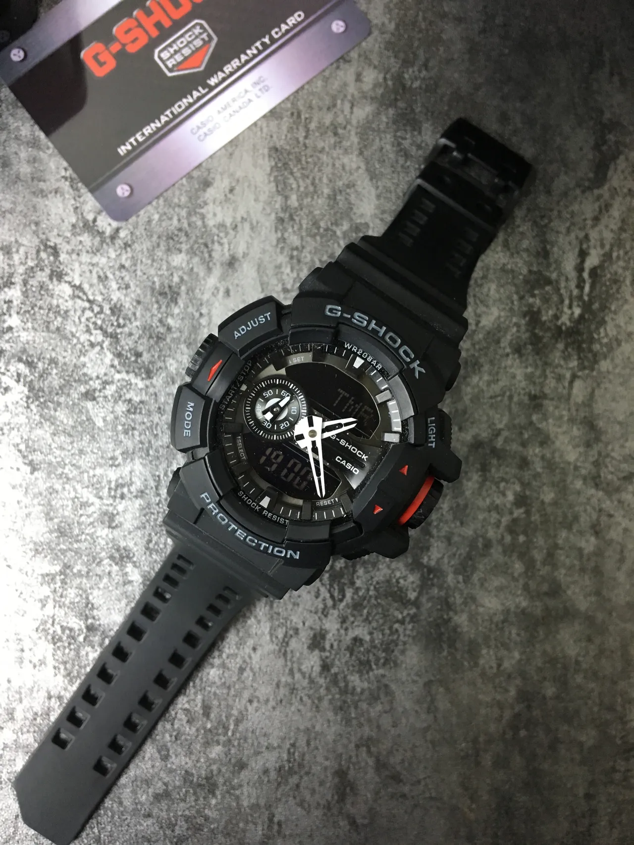 Casio G-Shock GA-100 Black Red Rugged Analog-Digital Resin Strap Watch 6