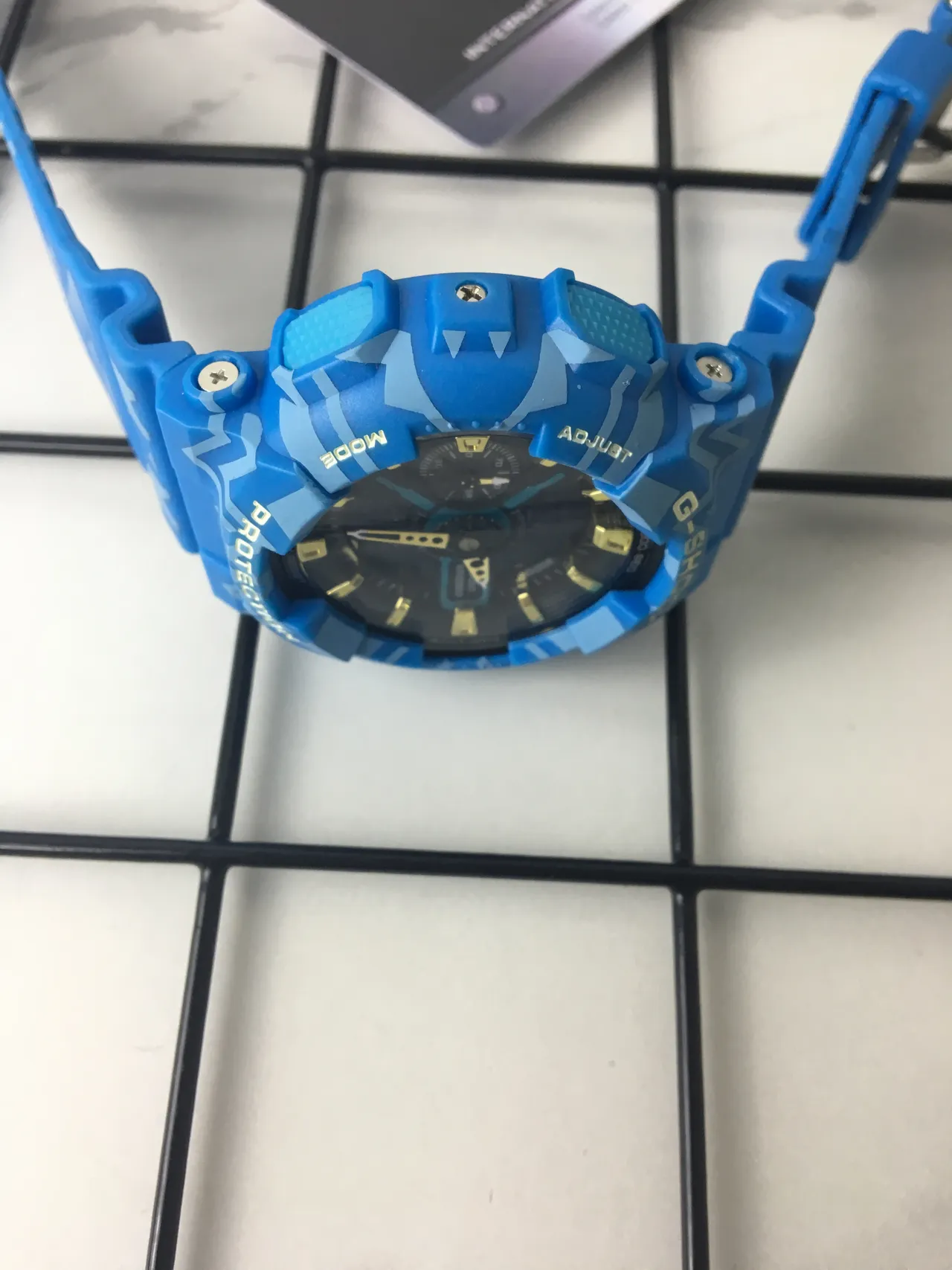 Casio G-Shock GA-100 Blue Camo Sports Watch 5