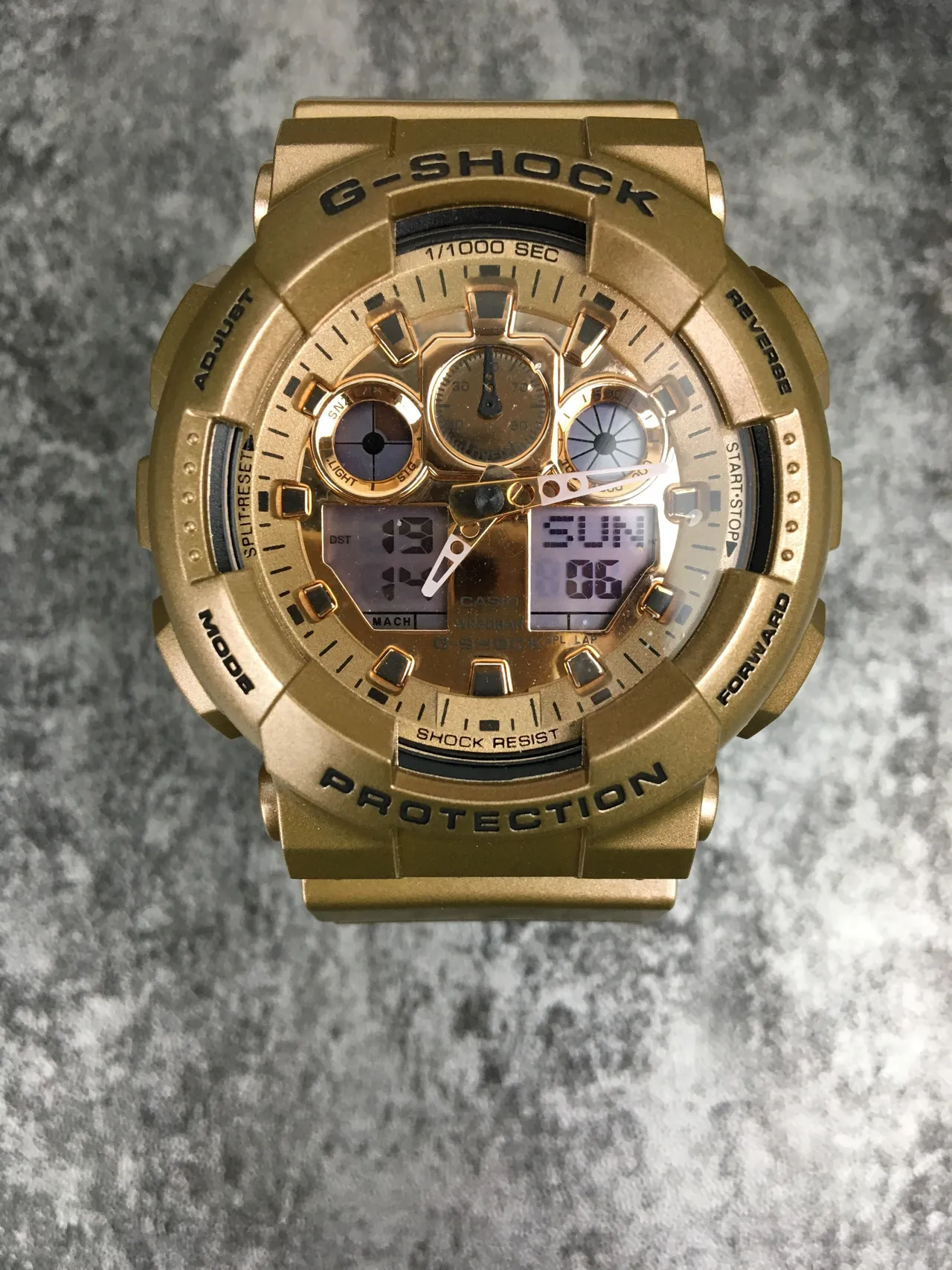 Casio G-Shock GA-100 Gold-Tone Analog-Digital Sports Watch 3