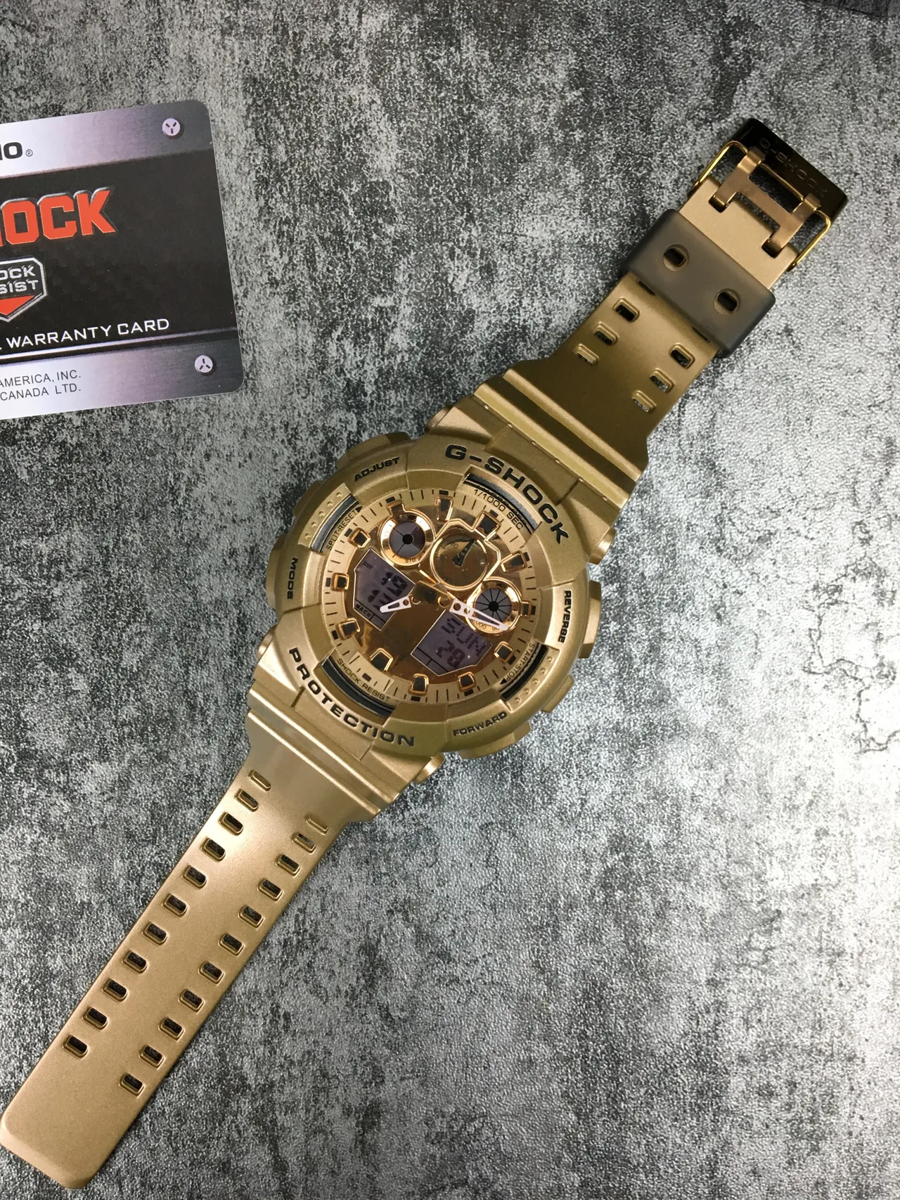 Casio G-Shock GA-100 Gold-Tone Analog-Digital Sports Watch 6