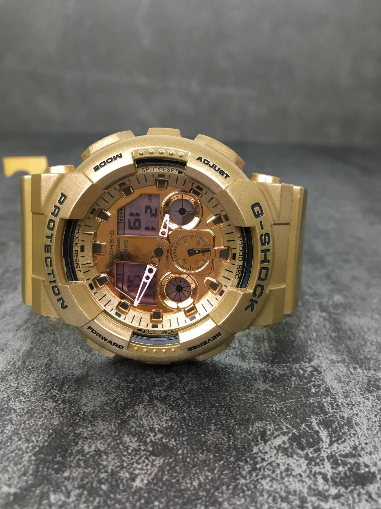Casio G-Shock GA-100 Gold-Tone Analog-Digital Sports Watch 8
