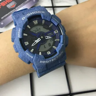 Casio G-Shock GA-100 Textured Blue Resin Sports Watch