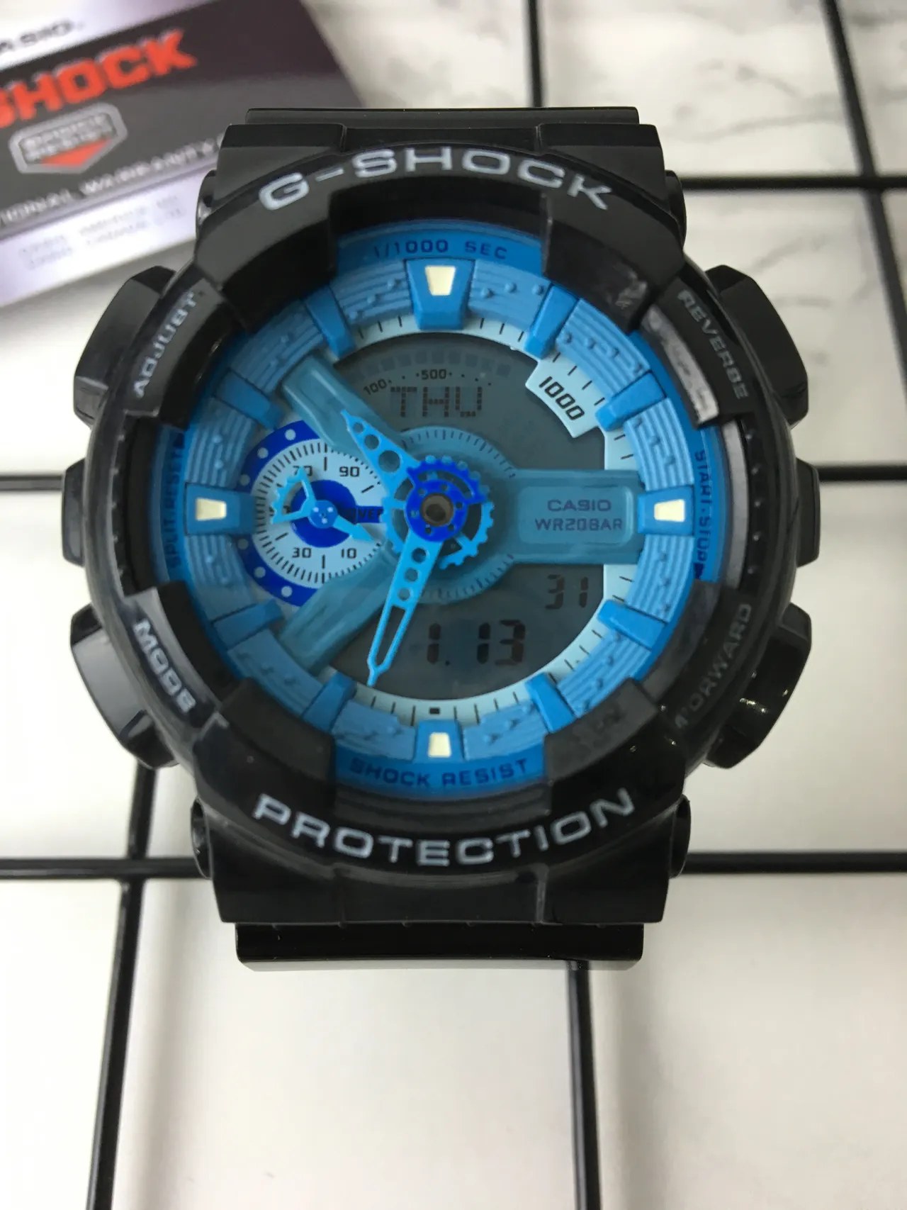 Casio G-Shock GA-110 Bleu et Noir Montre Sport 3