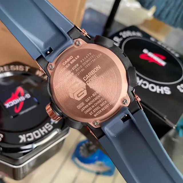 Casio G-Shock GA-2100 Or Rose et Bleu-Gris Montre Sport 3
