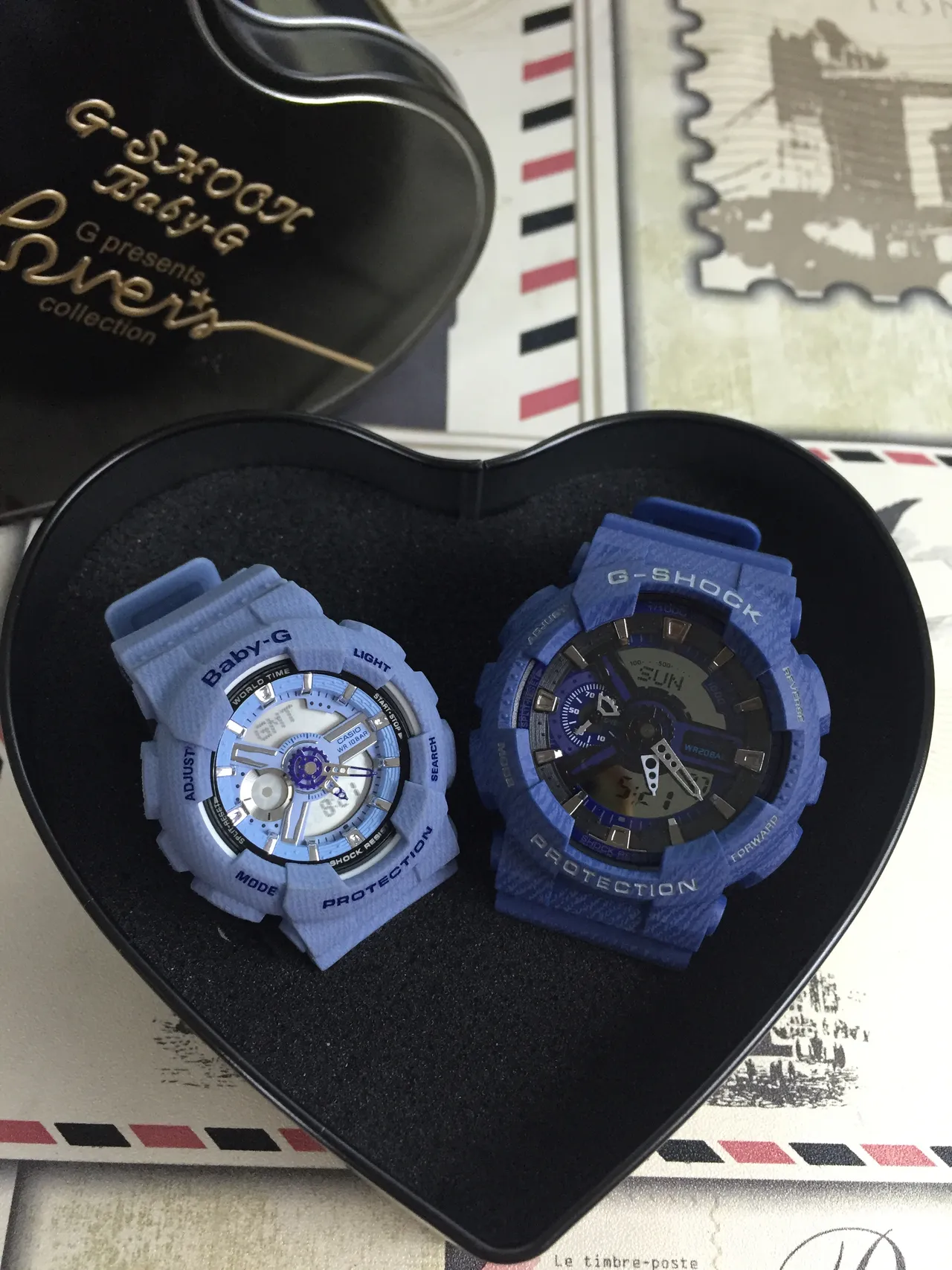 Casio G-Shock x Blue Black Textured Resin Case Analog-Digital Display Watch 3