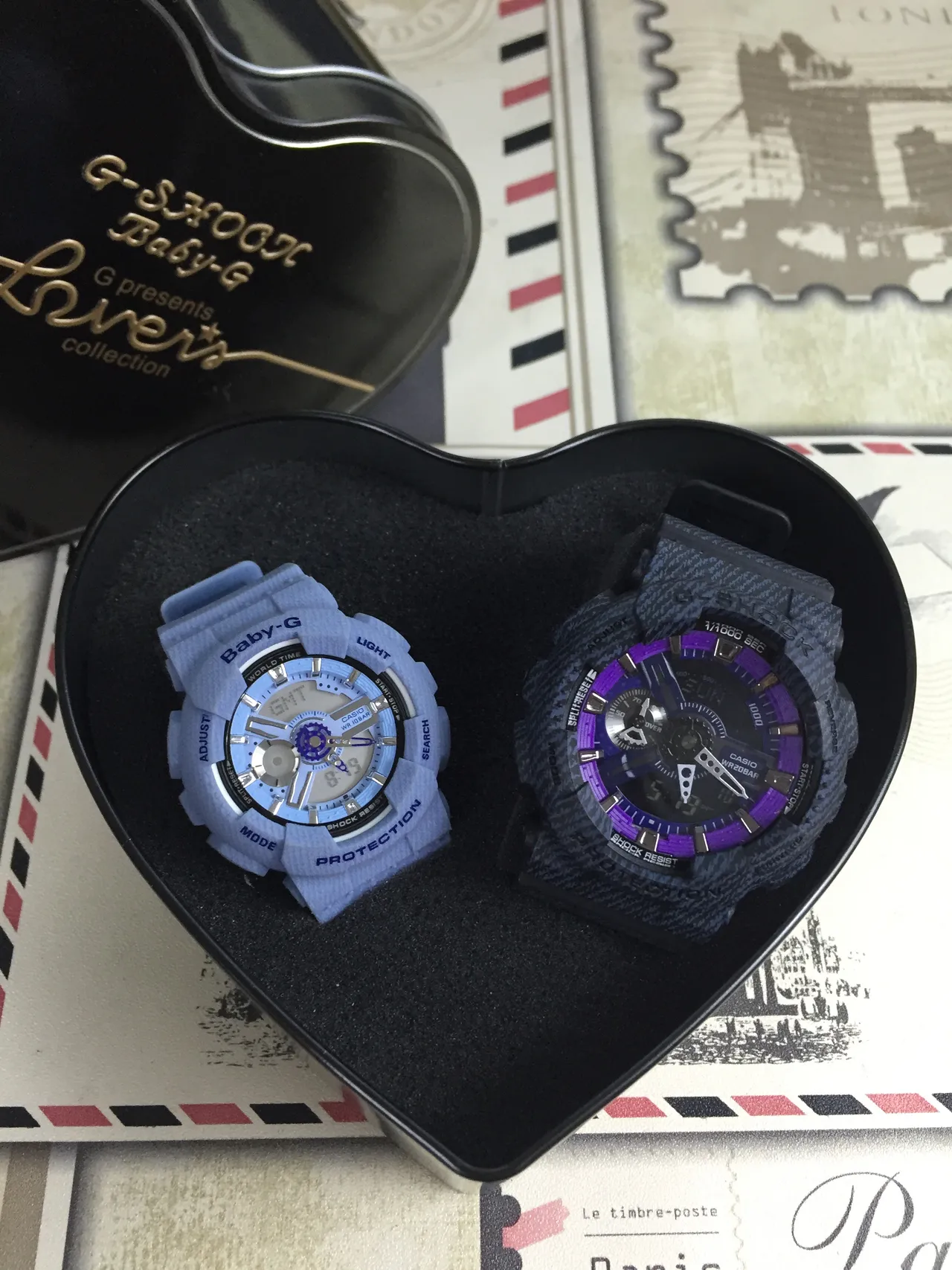 Casio G-Shock x Blue Black Textured Resin Case Analog-Digital Display Watch 4