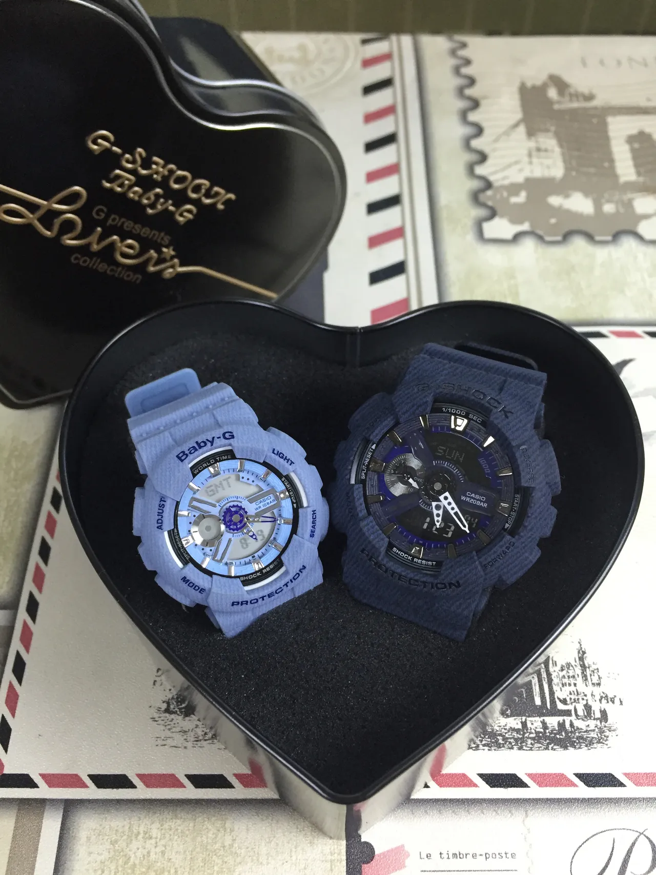 Casio G-Shock x Blue Black Textured Resin Case Analog-Digital Display Watch 5