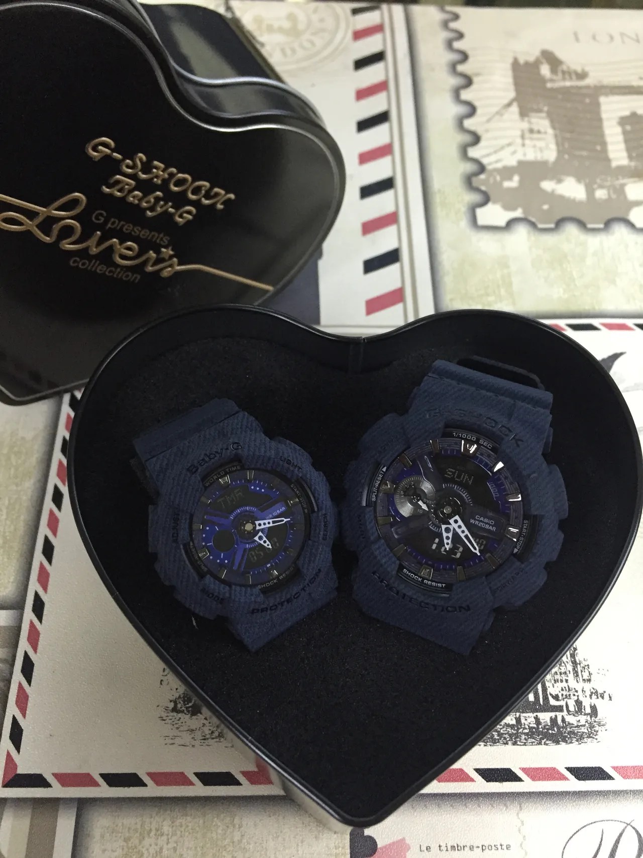 Casio G-Shock x Blue Black Textured Resin Case Analog-Digital Display Watch 6