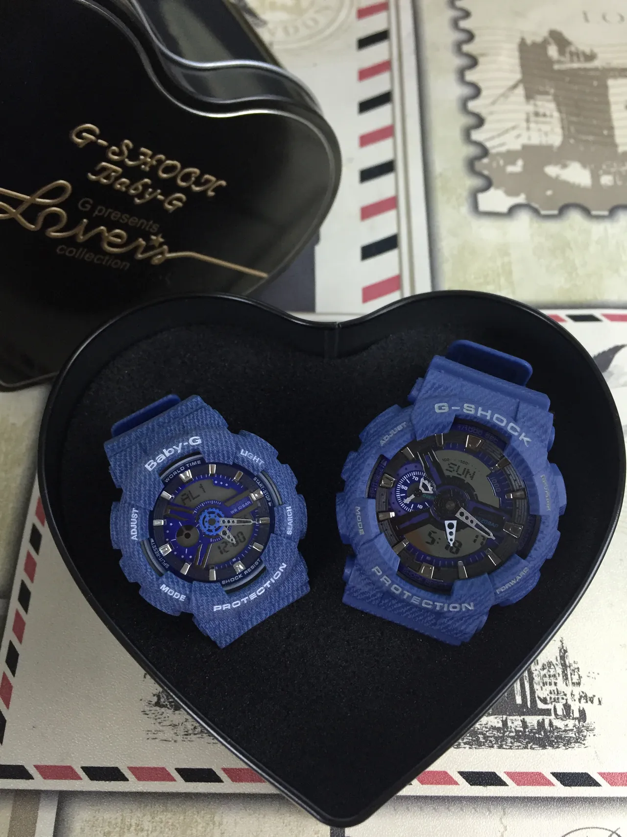 Casio G-Shock x Blue Black Textured Resin Case Analog-Digital Display Watch 8
