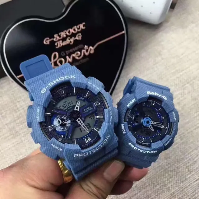 Casio G-Shock x Blue Black Textured Resin Case Analog-Digital Display Watch 14