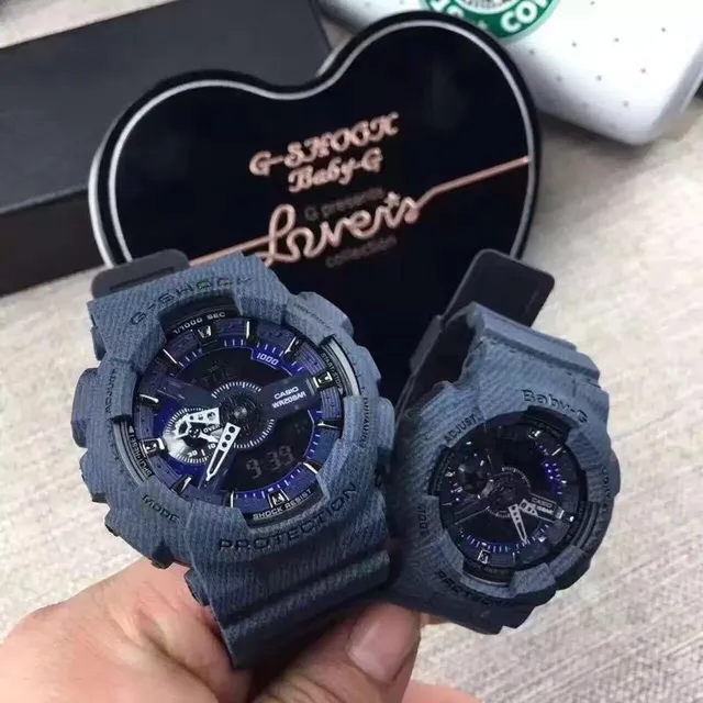 Casio G-Shock x Blue Black Textured Resin Case Analog-Digital Display Watch 15