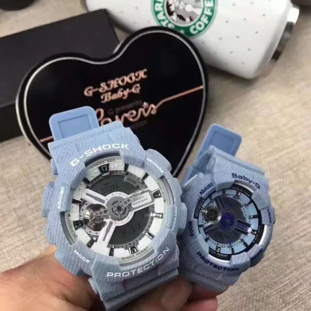 Casio G-Shock x Blue Black Textured Resin Case Analog-Digital Display Watch 16