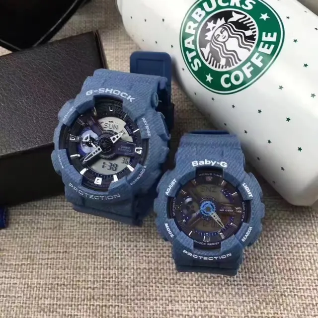Casio G-Shock x Blue Black Textured Resin Case Analog-Digital Display Watch 17