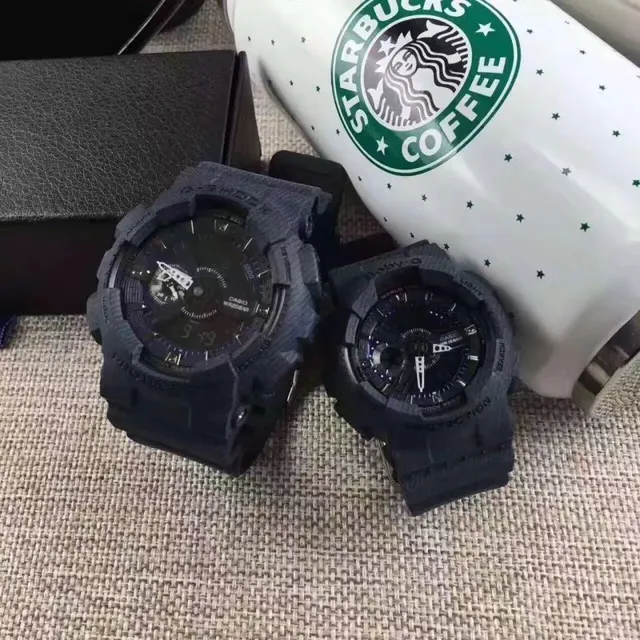 Casio G-Shock x Blue Black Textured Resin Case Analog-Digital Display Watch 18
