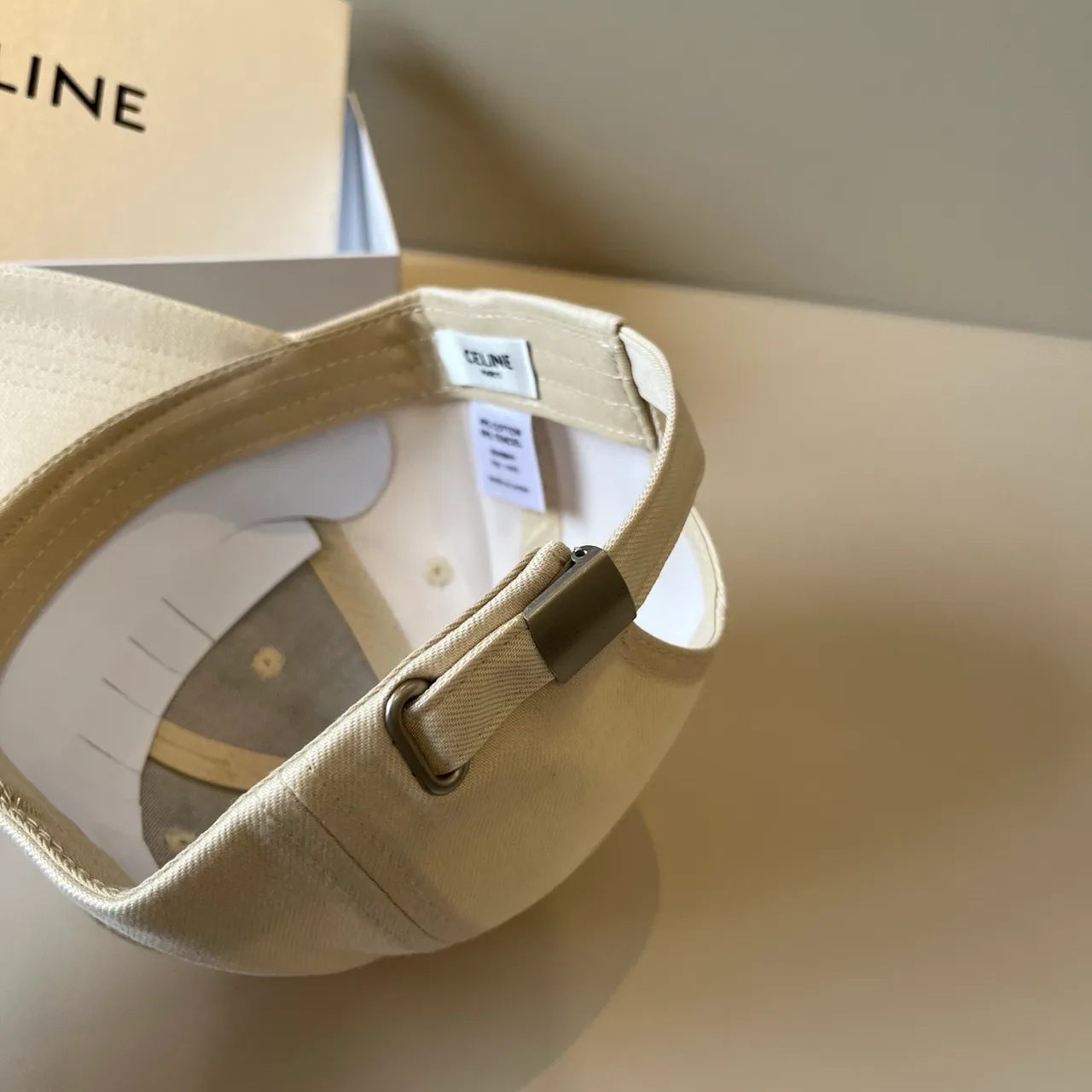 Celine Crystal Logo Off-White Baseball Cap 4