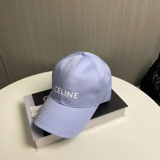 Celine Embroidered Logo Light Lavender Baseball Cap