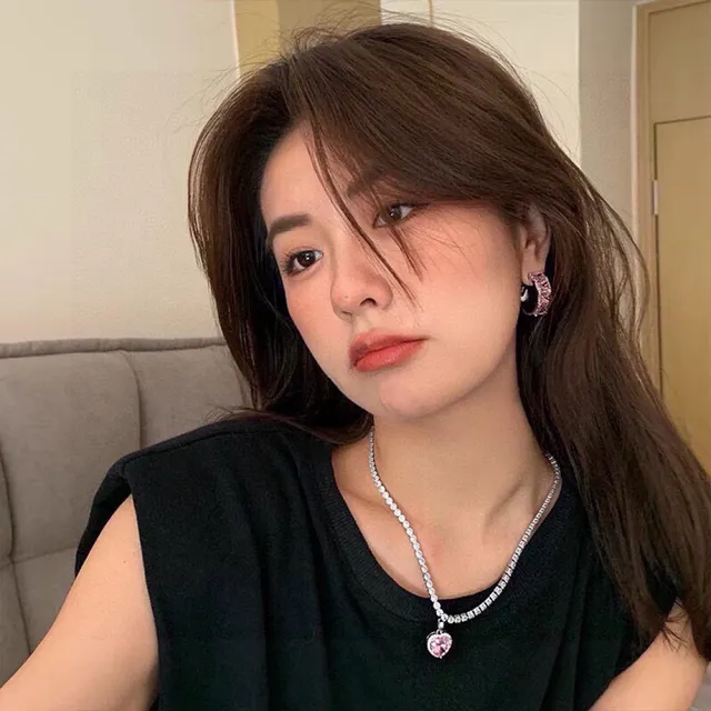 Celine Pink Crystal Hoop Earrings 3