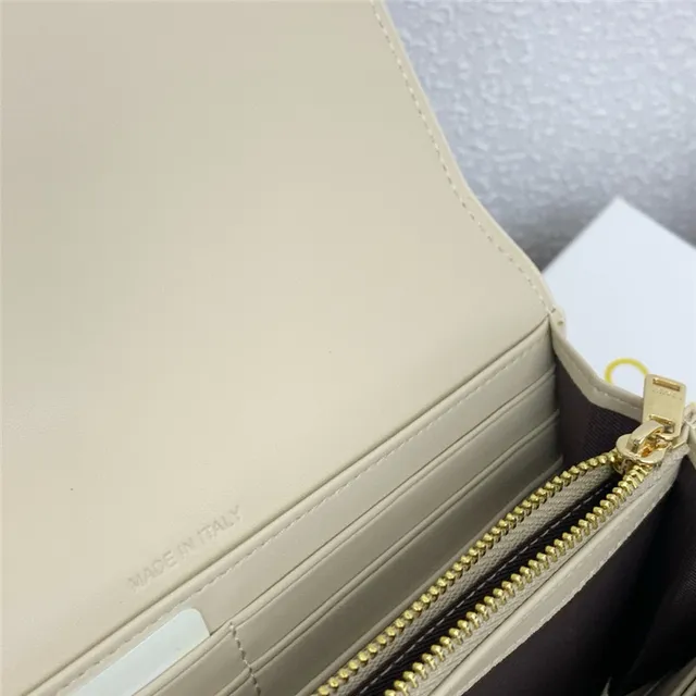 Celine Triomphe Brown Gold Smooth Leather Central Seam Long Wallet 3
