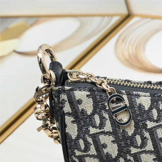 Chanel 22 Bag Black Gold Quilted Diamond-Stitch Leather Strap Chain Bag 22