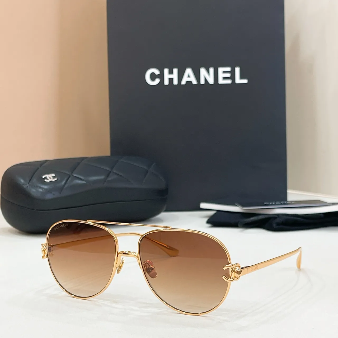 Chanel Aviator Gradient Pink Sunglasses 3
