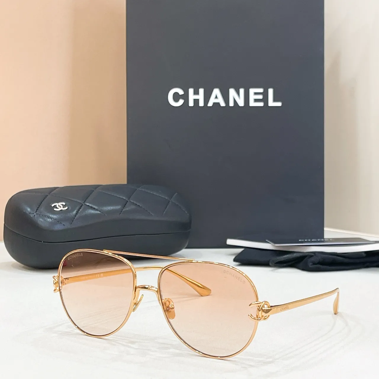 Chanel Aviator Gradient Pink Sunglasses 5