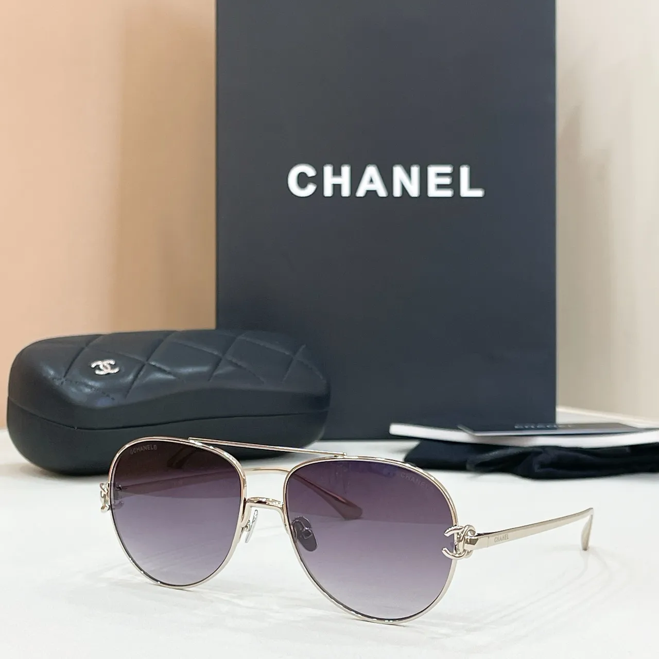 Chanel Aviator Gradient Pink Sunglasses 6