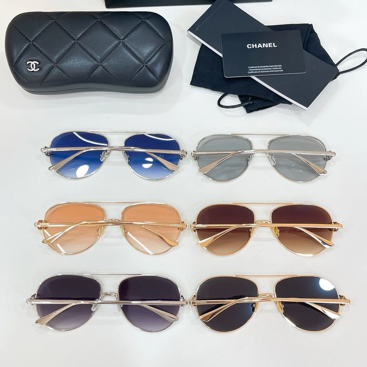 Chanel Aviator Gradient Pink Sunglasses 8