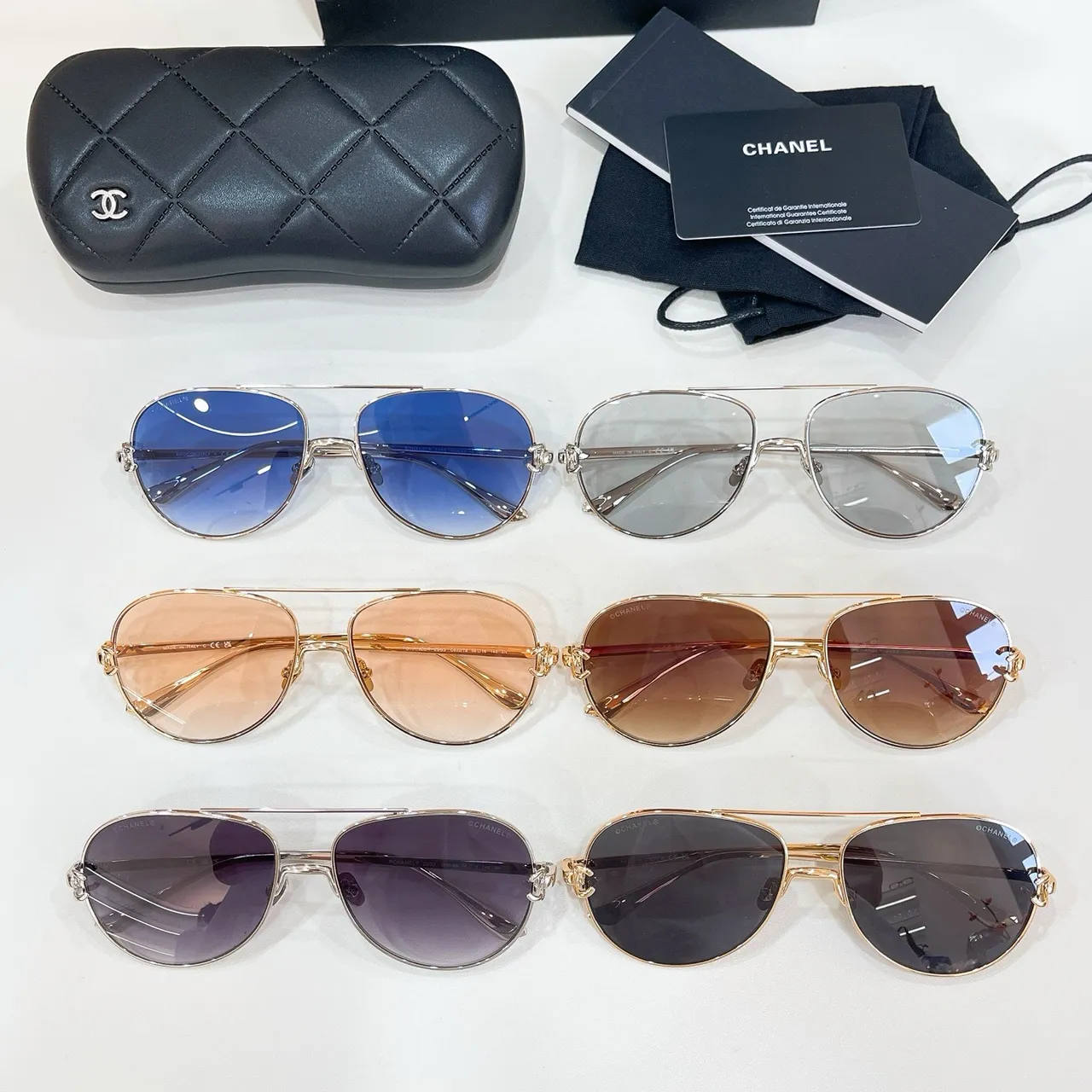 Chanel Aviator Gradient Pink Sunglasses 9