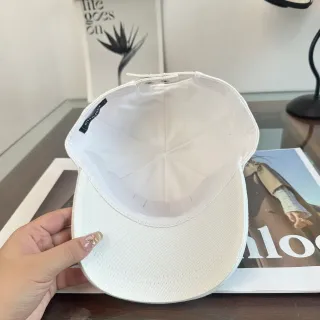Chanel Black White Structured Six-Panel Embroidered Monogram Baseball Cap