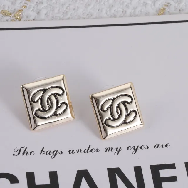 Chanel CC Logo Brooch Silver Black Square Metallic Interlocking Brooch 4