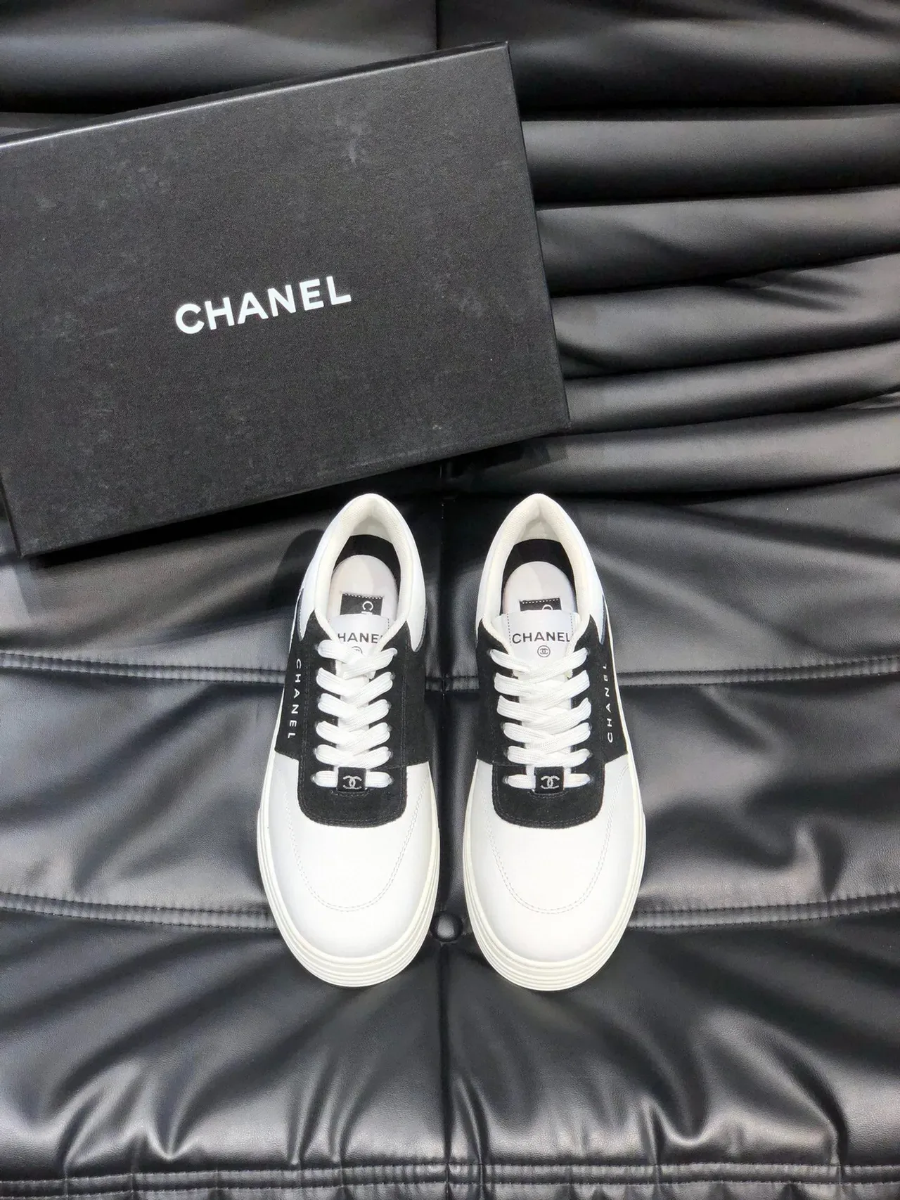 Chanel Lifestyle Sneaker White Black Low-Top Two-Tone Lifestyle Sneakers 2