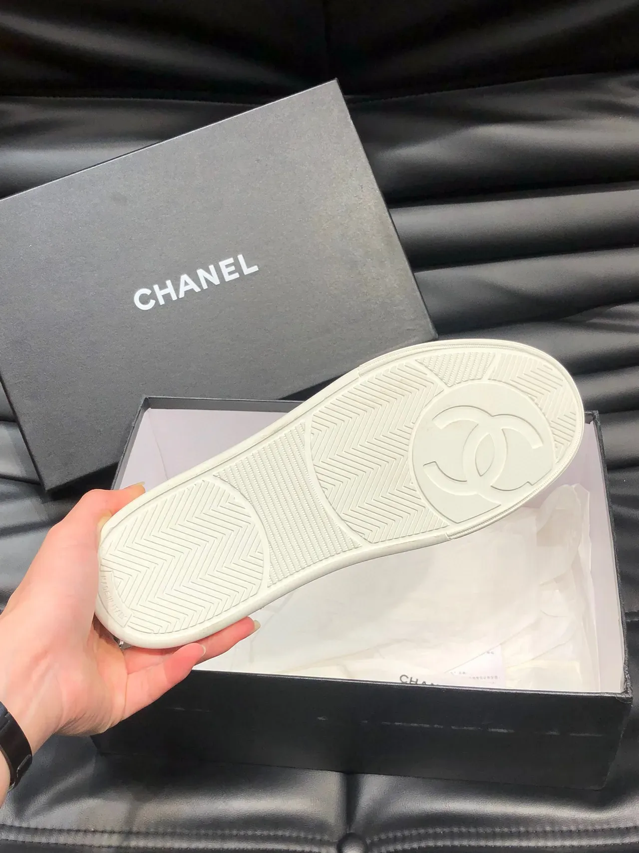 Chanel Lifestyle Sneaker White Black Low-Top Two-Tone Lifestyle Sneakers 5