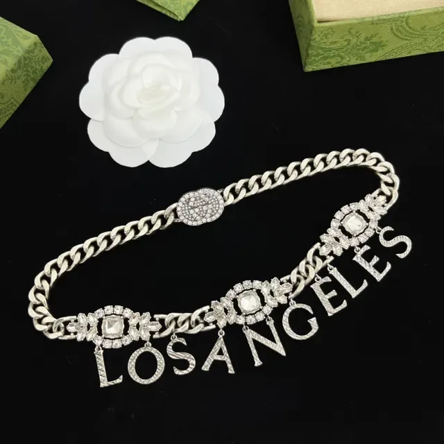 Chanel Los Angeles Crystal Lettering Curb Chain Fashion Belt Bag 3