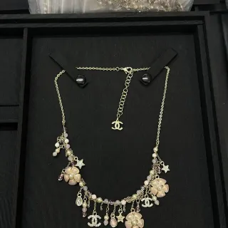Chanel Multi-Charm Floral Pearl Necklace