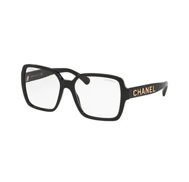 Chanel Oversized Square Black White Frame Thick Acetate Optical Glasses 9