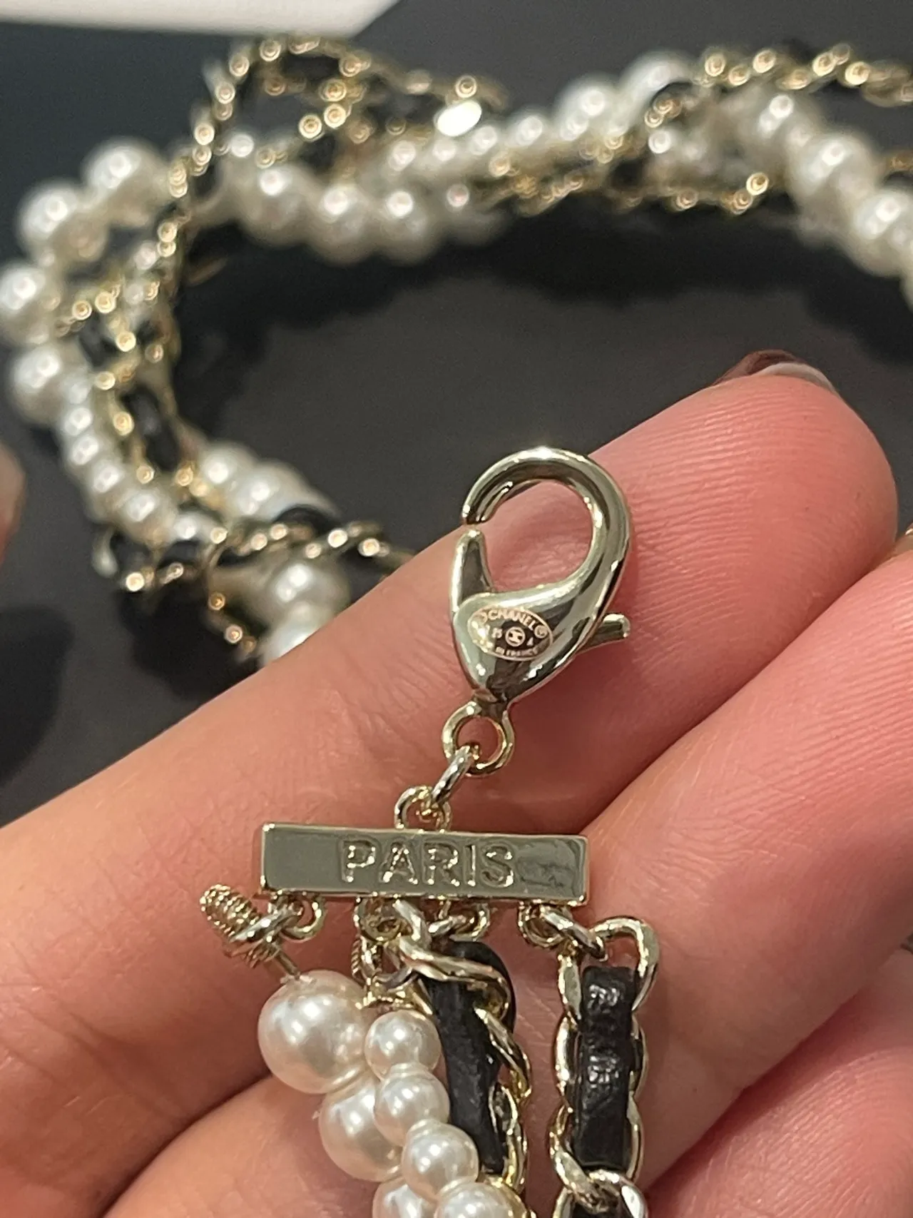 Chanel Pearl and Chain Interwoven Choker Necklace 2