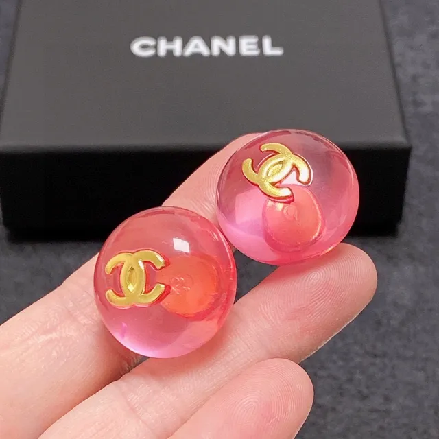 Chanel Resin CC Logo Spherical Charms Jewelry 3