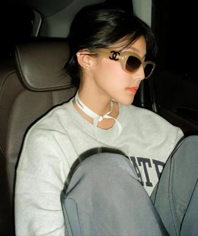 Chanel Transparent Gray Translucent Acetate Frame Rectangular Silhouette Sunglasses 2
