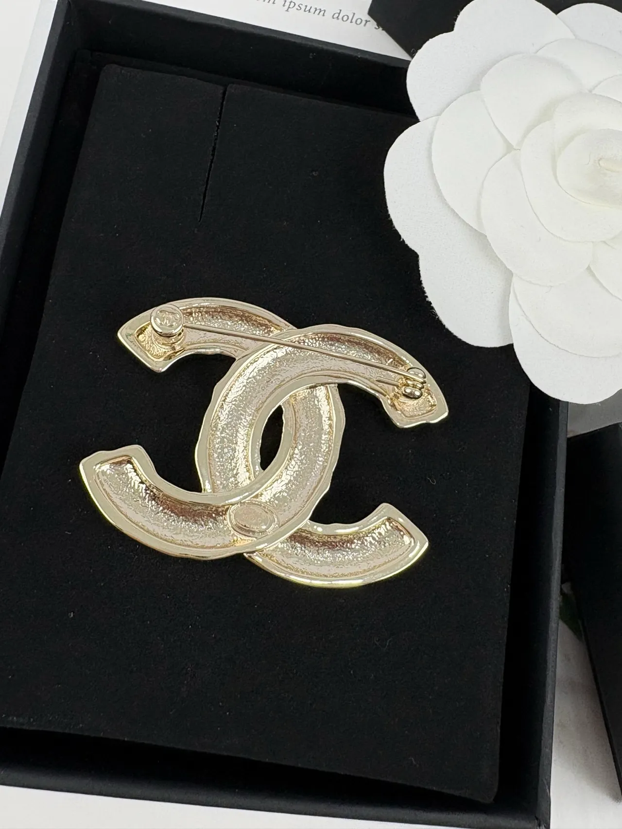 Chanel White Silver Enamel-Filled Interlocking CC Logo Brooch 5