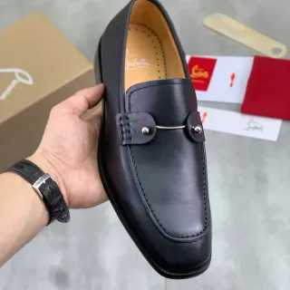 Christian Louboutin Horsebit Loafer Black Leather Loafers
