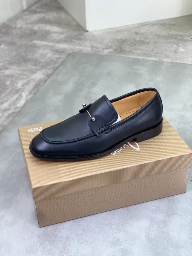 Christian Louboutin Horsebit Loafer Black Leather Loafers 4