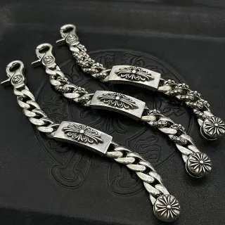 Chrome Hearts Cross Fleur খণ্ডিত রূপার বালা