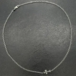 Chrome Hearts Cross Pendant Silver-Tone Chain Necklace