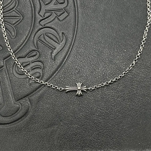 Chrome Hearts Cross Pendant Silver-Tone Chain Necklace 6