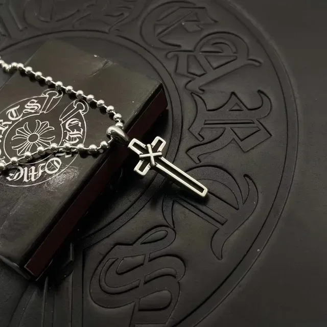 Chrome Hearts Cross Silver Pendant Necklace 4