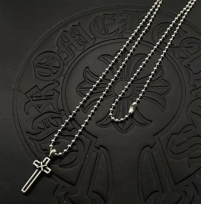 Chrome Hearts Cross Silver Pendant Necklace 5