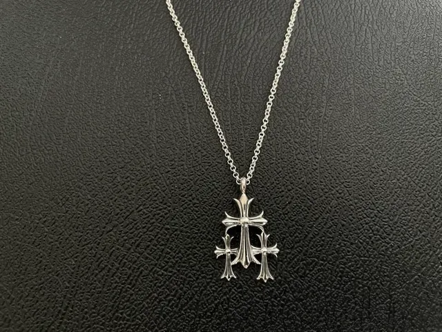 Chrome Hearts Crucifix Silver Metal Cross Pendants Necklace 4